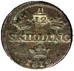 (№1812km584) Монета Швеция 1812 год 1/12 Skilling