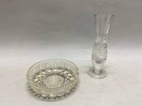 Ваза 15 см и розетка хрусталь