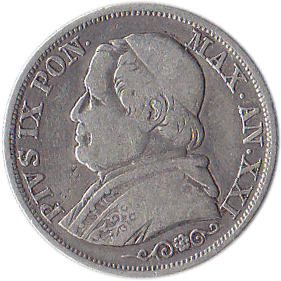 () Монета Ватикан 1866 год   &quot;&quot;     VF