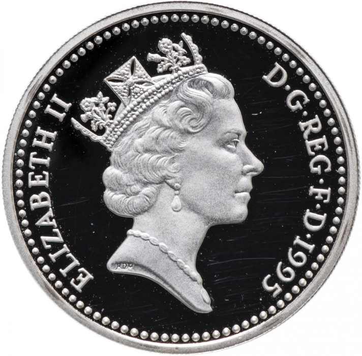 (1995) Монета Великобритания 1995 год 1 фунт &quot;Валлийский дракон&quot;  Серебро Ag 925 Серебро Ag 925  PRO
