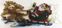Светодиодная декорация "Дед мороз на санях с оленями" (сост. на фото)