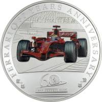 (№2007km121) Монета Палау 2007 год 1 Dollar (Феррари 60-Летний Юбилей, F2007 Была)