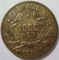 (№1924km525) Монета Бразилия 1924 год 1,000 Reacute;is