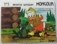 (1987-095) Марка Монголия "Густав и лягушка"    Мультфильмы Уолта Диснея III Θ