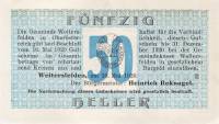 (№1920) Банкнота Австрия 1920 год "50 Heller"