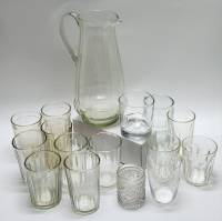Графин (кувшин) и 15 стаканов стекло