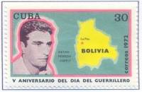 (1972-073) Марка Куба "Г. Передо"    5 лет со дня смерти Че Гевары III Θ