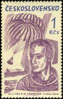 (1964-020) Марка Чехословакия "С. Карпентер"    Космонавты II Θ