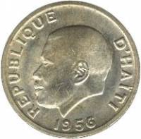 (№1956km61) Монета Гаити 1956 год 20 Centimes