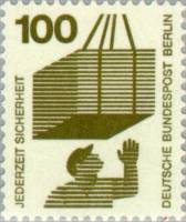 (1972-007) Марка Германия (ФРГ) "Такелажные работы"    Несчастный случай III O