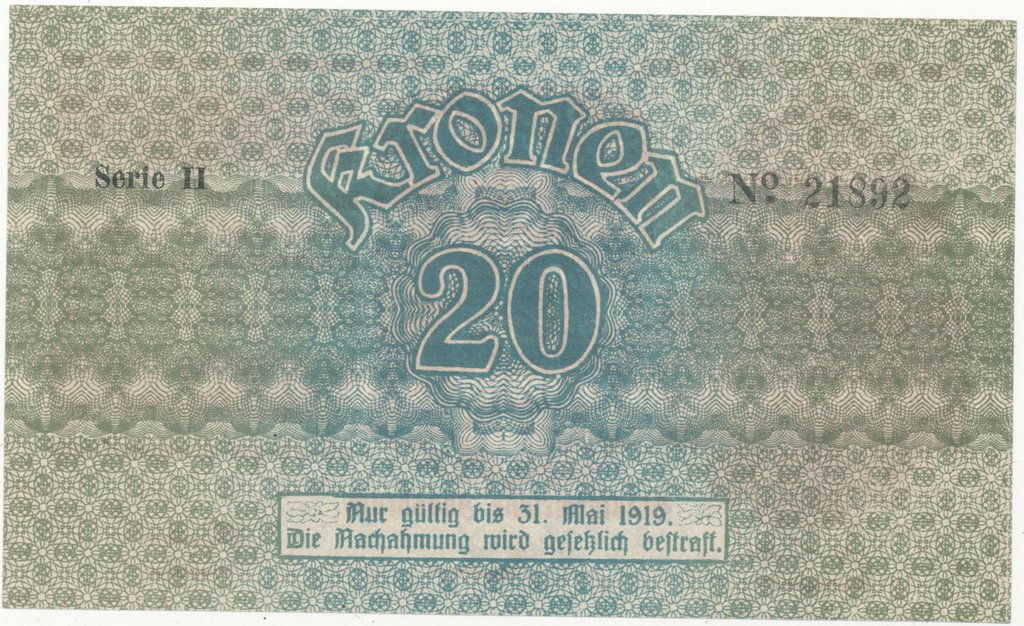 (№1918) Банкнота Австрия 1918 год &quot;20 Kronen&quot;
