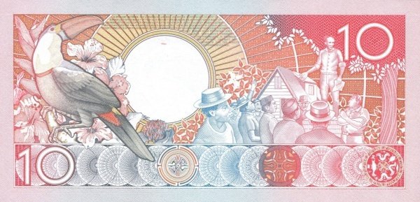 (1988) Банкнота Суринам 1988 год 10 гульденов &quot;Антон де Ком&quot;   UNC