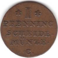 (№1814km104) Монета Германия (Германская Империя) 1814 год 1 Pfennig