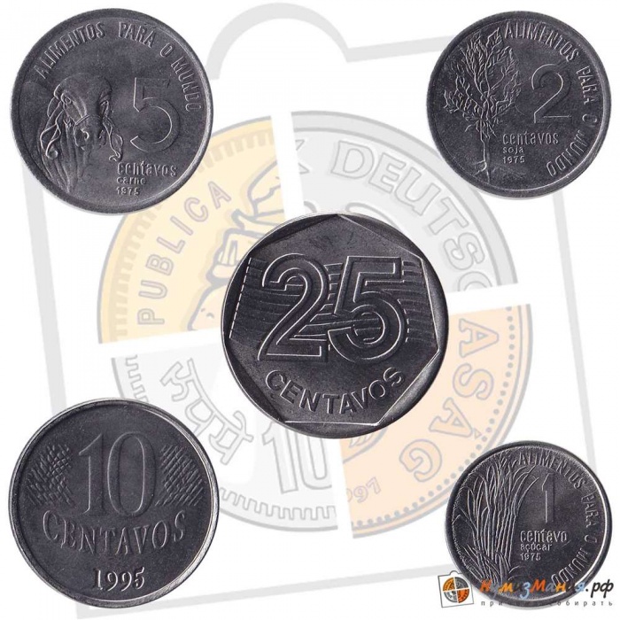  Монета Бразилия 1975 год     UNC