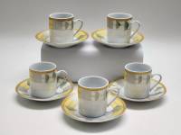 Кофейные пары 5 шт фарфор Япония клеймо Улитка и домик