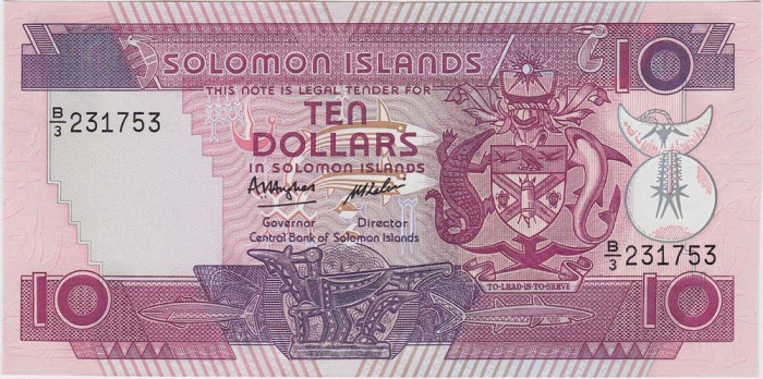 () Банкнота Соломоновы Острова 1997 год   &quot;&quot;   UNC