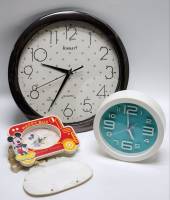 Часы настенные 3 шт кварцевые на ходу Scarlett, бирюзовые и детские