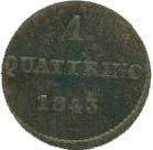 (№1842c62a (tuscany)) Монета Италия 1842 год 1 Quattrino