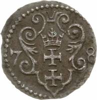 (№1578) Монета Польша 1578 год 1 Denar