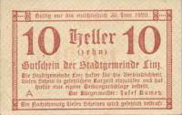 (№1919) Банкнота Австрия 1919 год "10 Heller"