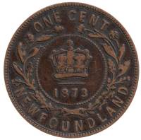() Монета Ньюфаундленд 1873 год   ""   Серебрение  VF