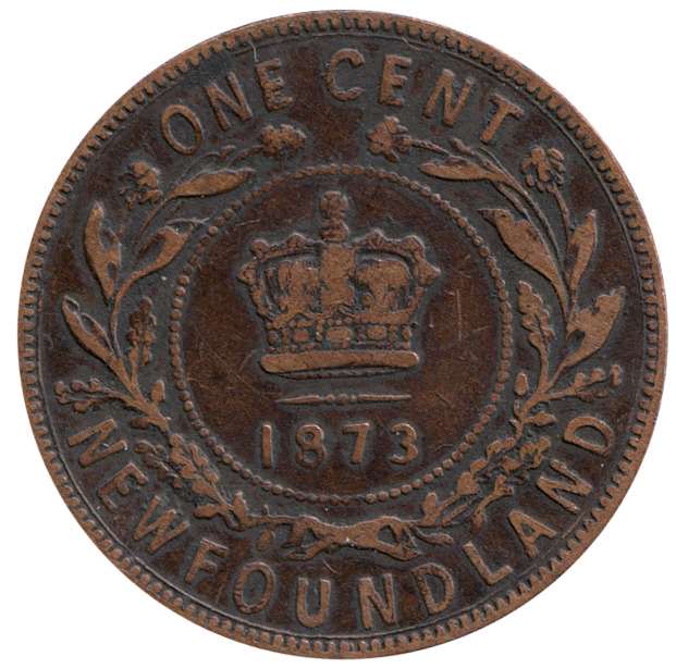() Монета Ньюфаундленд 1873 год   &quot;&quot;   Серебрение  VF