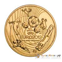 (235) Монета Польша 2012 год 2 злотых "ЧЕ по футболу Польша-Украина 2012"  Латунь  UNC