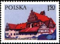 (1977-052) Марка Польша "Монастырь, Пресныш"    Памятники архитектуры. II Θ