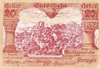 (№1920) Банкнота Австрия 1920 год "20 Heller"