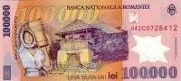 (,) Банкнота Румыния 2004 год 100 000 лей "Николае Григореску"   UNC