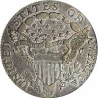 (1803) Монета США 1803 год 10 центов  2. Геральдический орёл Серебро Ag 892  UNC