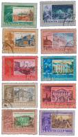 1969-016-25  Серия Набор марок (10 шт) СССР  Памятные ленинские места II Θ