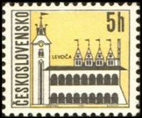 (1965-085.1) Марка Чехословакия "Левоча" Бумага простая    Чехословацкие города (Стандартный выпуск)