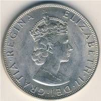 (1964) Монета Бермудские острова 1964 год 1 крона "Елизавета II"  Серебро Ag 500  UNC