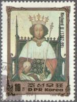(1984-102) Марка Северная Корея "Ричард II, Англия"   Портреты правителей Европы III O