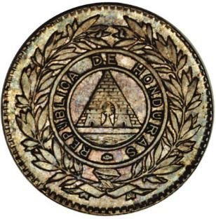(№1884km49) Монета Гондурас 1884 год 10 Centavos