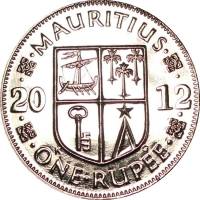 (№2012km55a) Монета Маврикий 2012 год 1 Rupee