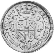 (№1741km1673) Монета Австрия 1741 год 6 Kreuzer