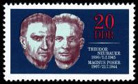 (1970-078) Марка Германия (ГДР) "Т. Нойбауэр и М. Позер"    Сопротивление III Θ