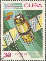 (1983-023) Марка Куба "Спутник "Метеор""    День космонавтики III Θ