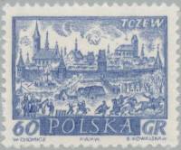 (1961-86) Марка Польша "Тчев"   Исторические города III Θ