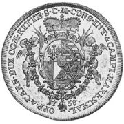 (№1758c1) Монета Лихтенштейн 1758 год frac12; Thaler