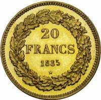 (№1834km23.3A(A23.3)) Монета Бельгия 1834 год 20 Francs