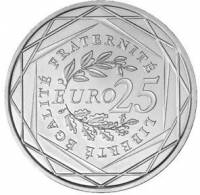 (№2009km1581) Монета Франция 2009 год 25 Euro (Отель La Semeuse)
