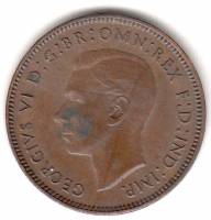 1947 Монета Великобритания 1947 год 1 фартинг Крапивник  Бронза  XF