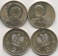 2014 2 монеты по 2 злотых 259 260 Набор монет Польша 2014 год   UNC