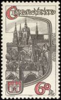 (1964-040) Марка Чехословакия "Прага"    Пражский град III Θ