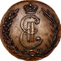 (1771, КМ) Монета Россия 1771 год 1 копейка   Медь  VF