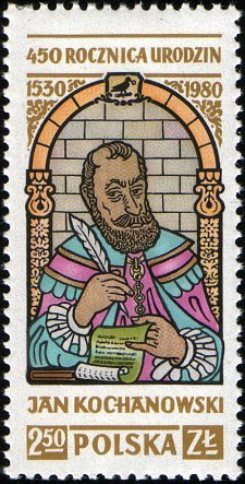 (1980-049) Марка Польша "Я. Кохановский"    450 лет со дня рождения Яна Кохановского III &Theta;