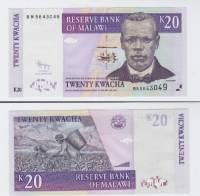 () Банкнота Малави 2009 год 20  ""   UNC